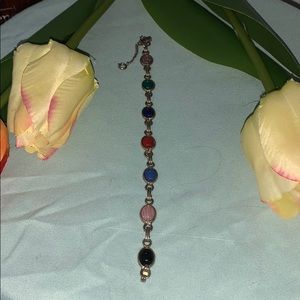 Vintage scarab jeweled bracelet